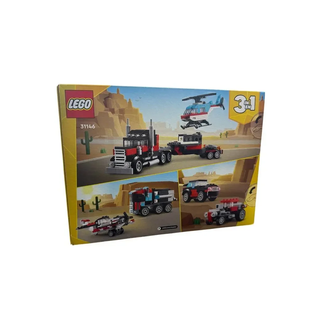 LEGO Creator 3in1 Flatbed Truck with Helicopter Toy Propeller Plane New Sealed